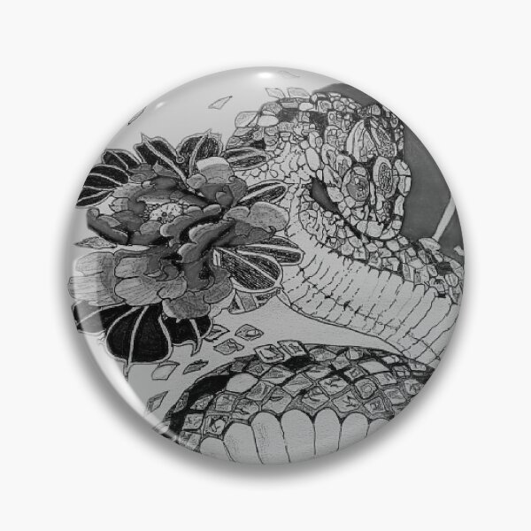 Item preview, B&W Japanese snake designed and sold by mcac1d.