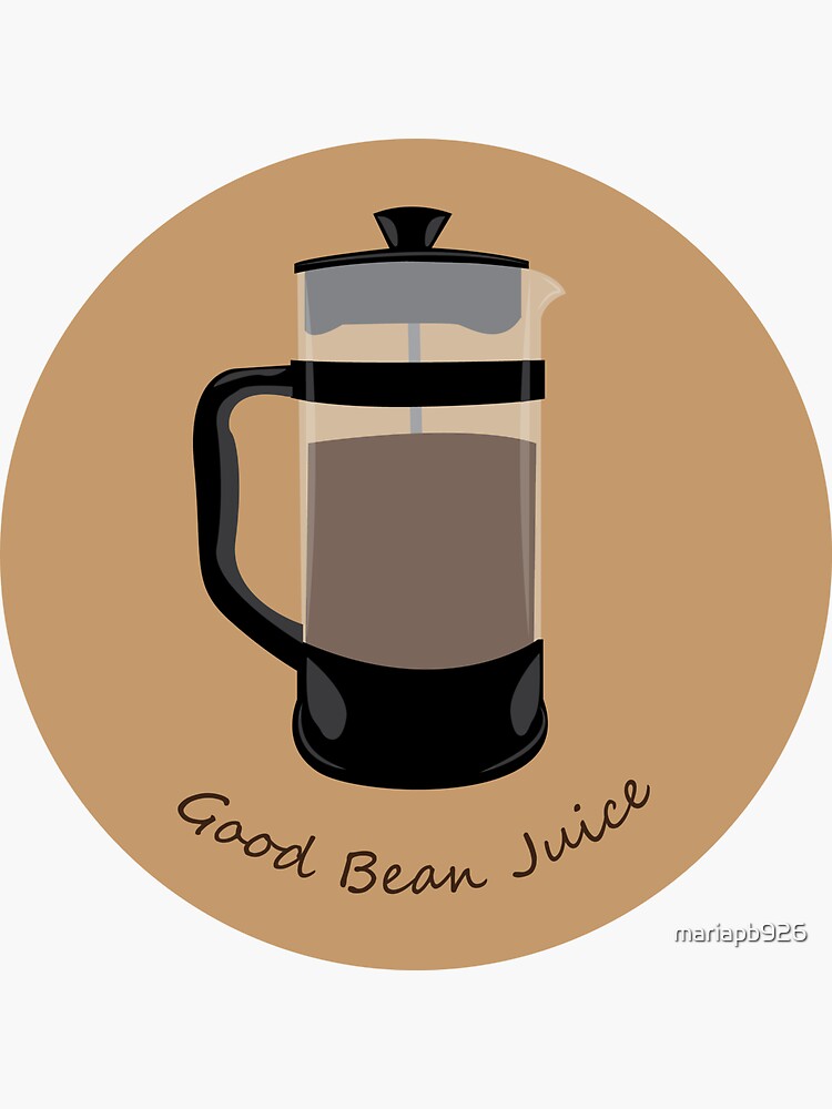 "Good Bean Juice" Sticker for Sale by mariapb926 Redbubble