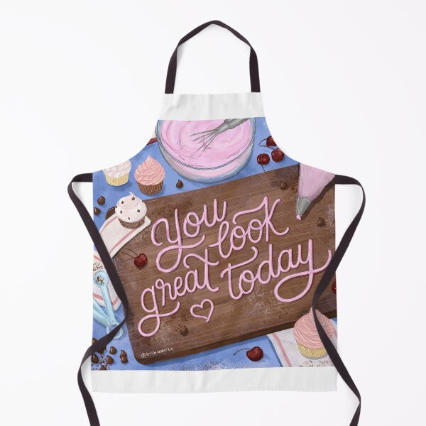 Item preview, You Look Great Today Illustration Quote Baking Icing Cupcake Compliment Sticker Notebook Design designed and sold by Amber  Liu.
