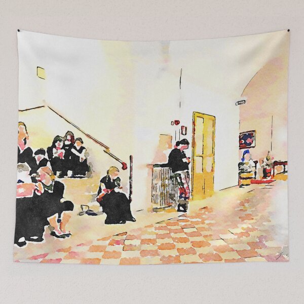 Item preview, Istituto Emiliani: tech girls sitting on the stairs designed and sold by Giuseppe Cocco.