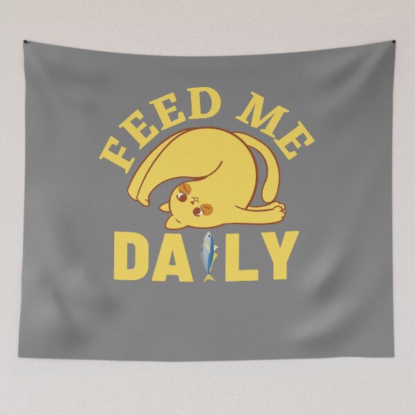 Item preview, Funny Cat: Feed Me Daily designed and sold by HappinessWorld.
