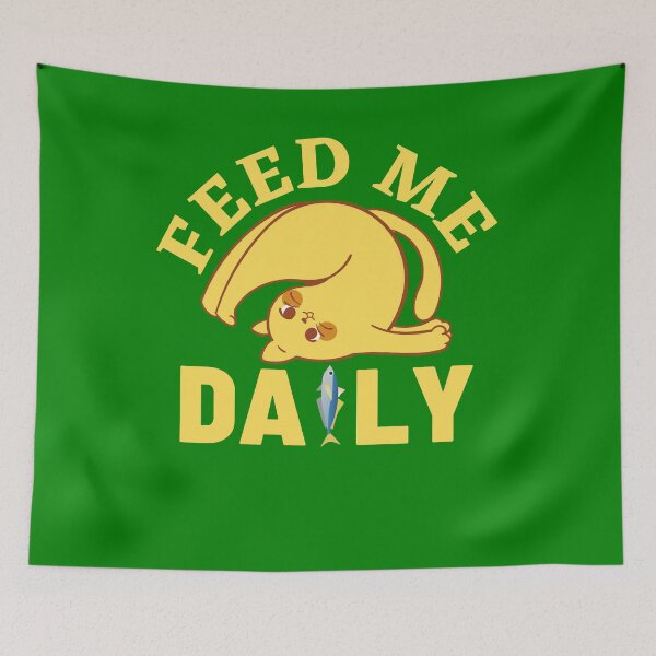 Item preview, Funny Cat: Feed Me Daily designed and sold by HappinessWorld.