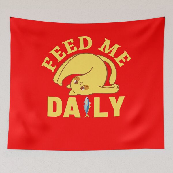 Item preview, Funny Cat: Feed Me Daily designed and sold by HappinessWorld.