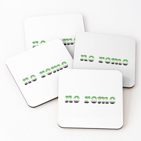 Item preview, "no romo" aromantic pride designed and sold by wordswithfonts.