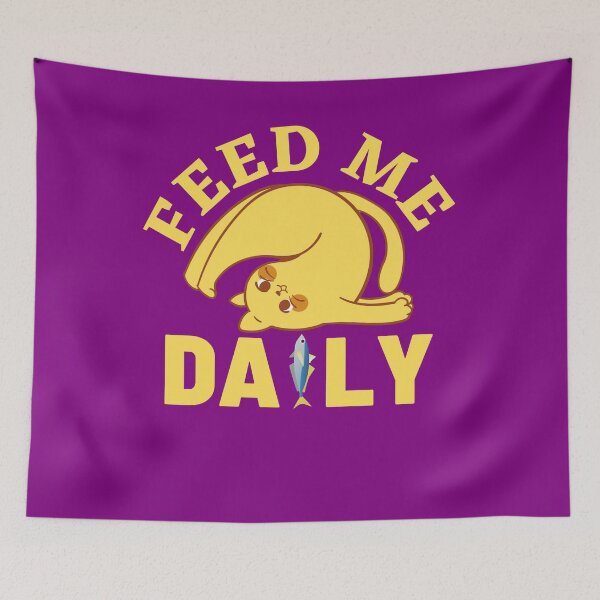 Item preview, Funny Cat: Feed Me Daily designed and sold by HappinessWorld.