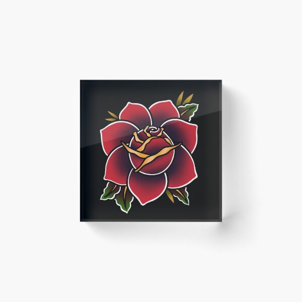 Item preview, Red Rose Tattoo American Traditional designed and sold by trajeado14.