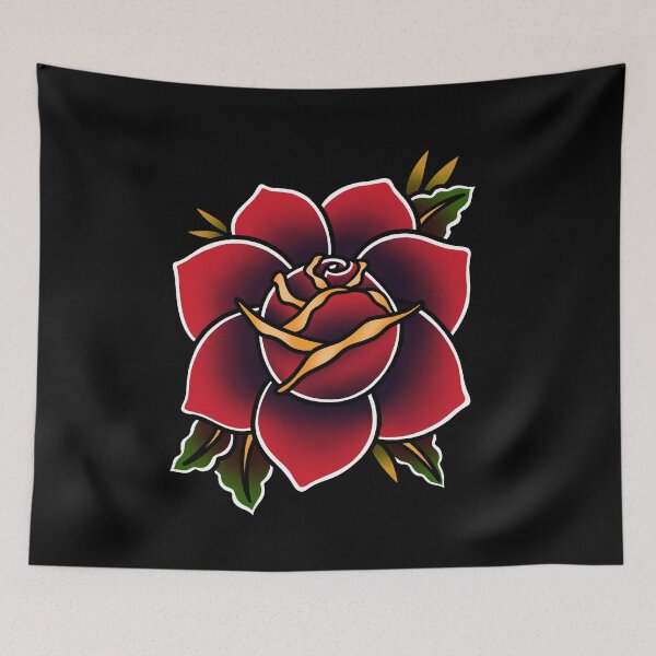Item preview, Red Rose Tattoo American Traditional designed and sold by trajeado14.