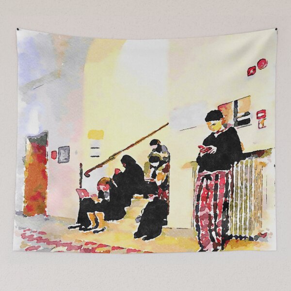Item preview, Istituto Emiliani: tech girls sitting on the stairs designed and sold by Giuseppe Cocco.