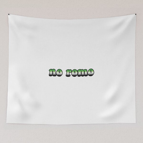 Item preview, "no romo" aromantic pride designed and sold by wordswithfonts.