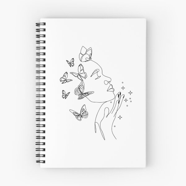 Item preview, Abstract face with butterfly by one line drawing. Portrait minimalistic style. Botanical print. Nature symbol of cosmetics. Modern continuous line art. Fashion print. Beaty salon art Canvas Print designed and sold by OneLinePrint.