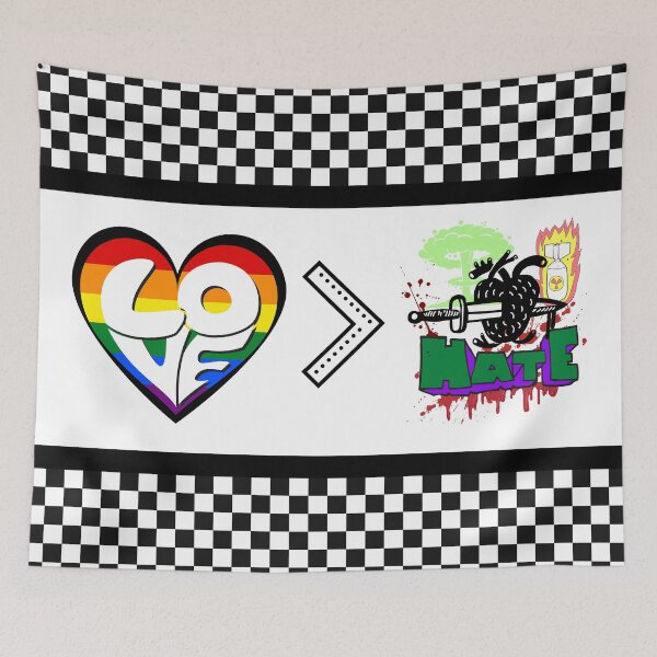 Item preview, LOVE is GREATER THAN HATE Love > hate, LOVE WINS peace Positive QUOTES Inspirational MEME designed and sold by JadedVintage.