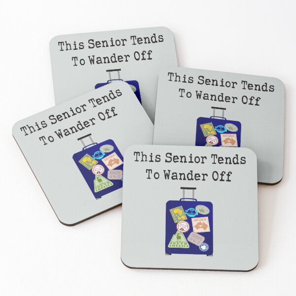 Item preview, Wandering Senior Funny Travel Gift designed and sold by CustomTravelArt.