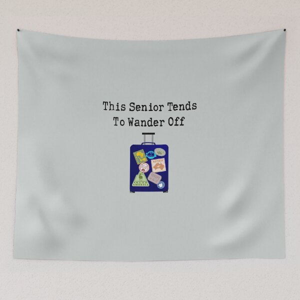 Item preview, Wandering Senior Funny Travel Gift designed and sold by CustomTravelArt.