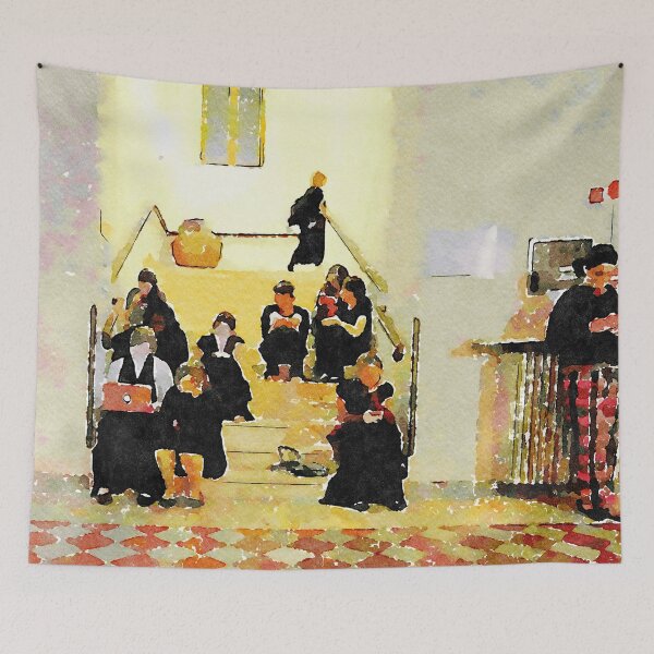 Item preview, Istituto Emiliani: tech girls sitting on the stairs designed and sold by Giuseppe Cocco.