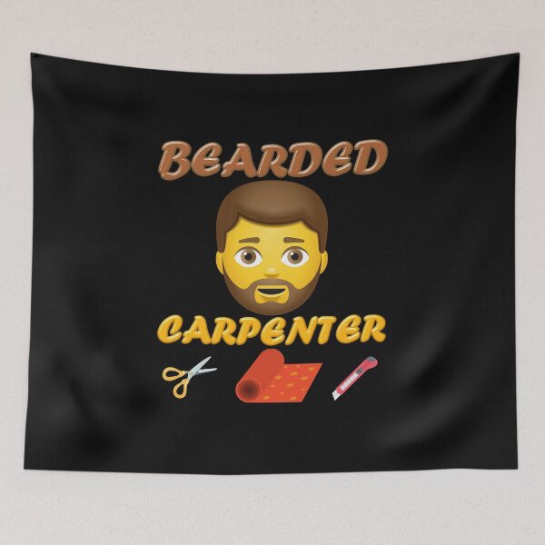 Item preview, Bearded carpenter, carpenter, beard, woodworker, bearded, bearded carpenter bearded carpenter, dads, funny mens beard, mustache lovers, saw, tools, woodwork, designed and sold by bimmer325.