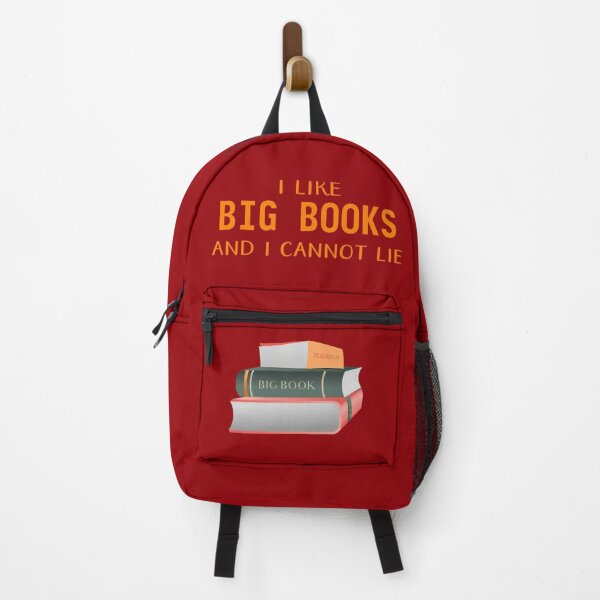 Item preview, I like big books and I cannot lie - funny book lovers quote for a book worm. Classic colours - postbox red designed and sold by Caroline Laursen.