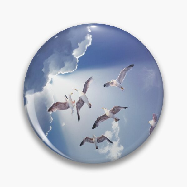 Item preview, Flying seagulls in the blue sky designed and sold by mgconseils.