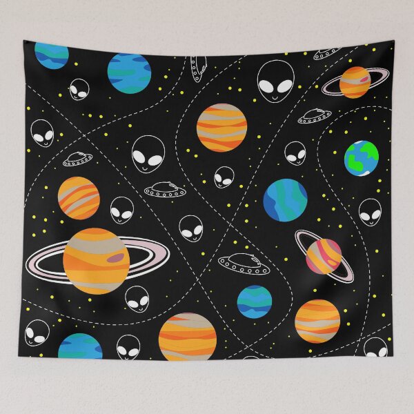 Item preview, alien in space playground pattern ecopop designed and sold by jorgelebeau.