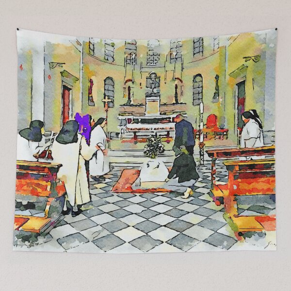 Item preview, Istituto Emiliani: nuns in church designed and sold by Giuseppe Cocco.