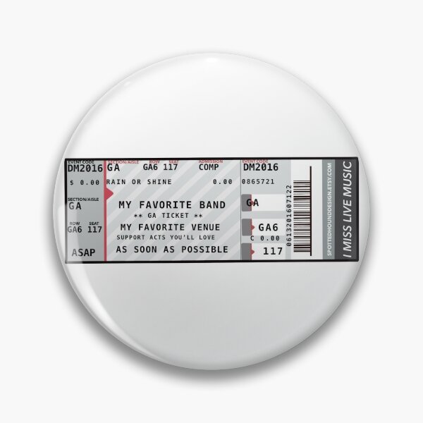 Item preview, I Miss Concerts Ticket Stub designed and sold by spottedhound.