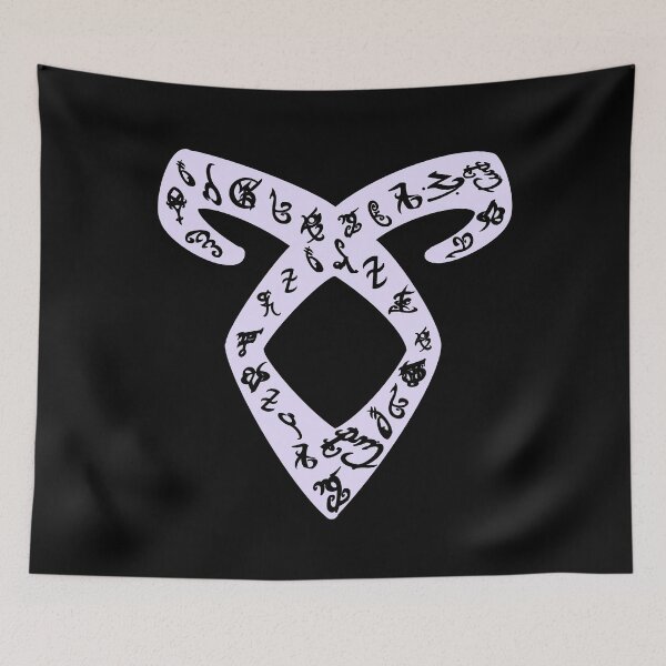 Item preview, Angelic Runes Lavender on Black designed and sold by Avicanfly.