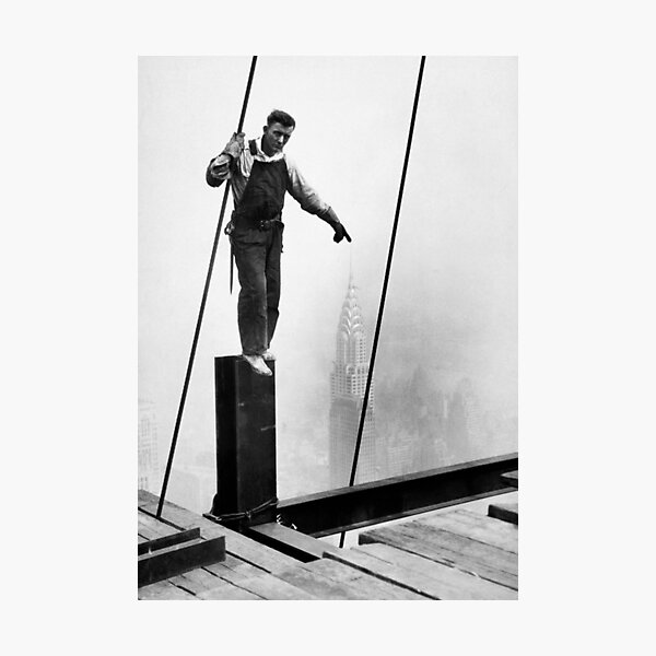 Item preview, Worker Touching The Top Of The Chrysler Building - Circa 1931 designed and sold by warishellstore.