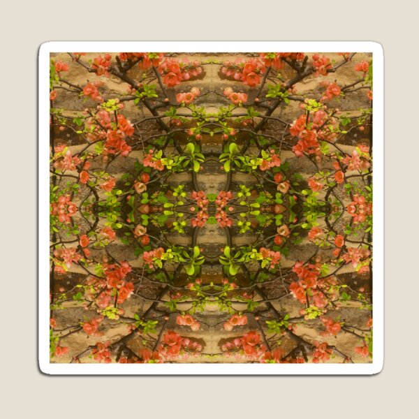 Item preview, Japonica on a Stone Wall designed and sold by MillaFlora.
