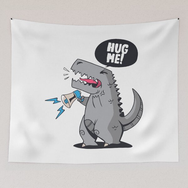 Item preview, T-Rex Dinosaur Couple Hug Me Valentines Day Funny Girls Boys T-Shirt designed and sold by TheFlipRepublic.