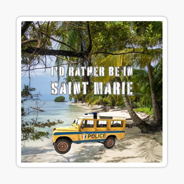 &ldquo;Saint Marie BBC Death in Paradise&rdquo; Sticker for Sale by hypocratees