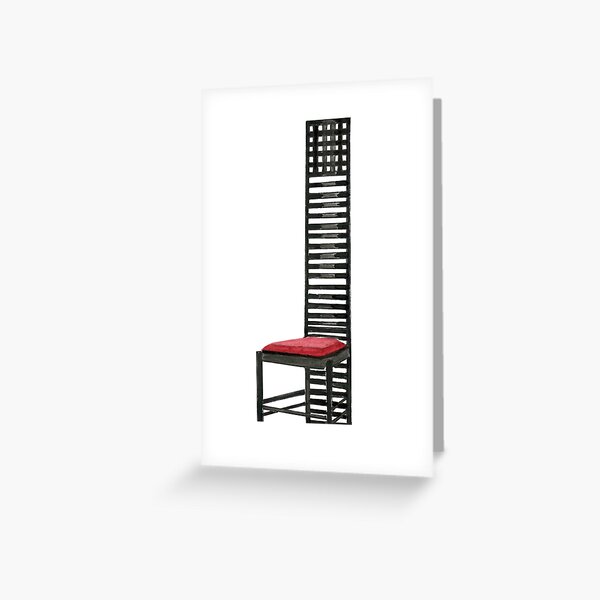 The Hill House Chair - Watercolor painting Greeting Card