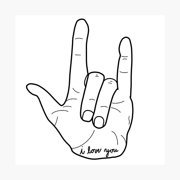 I Love You Sign Language Wall Art Redbubble