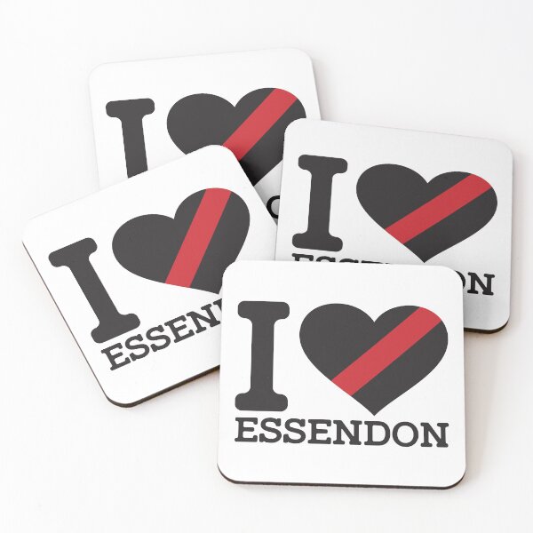 Aperçu de l'œuvre "J'adore Essendon" AFL Inspired Inspired Apparels, Merchandise, T Shirts, Leggings, Skirt, Mask, Tablier, Eco Bag créée et vendue par Ink Inc.