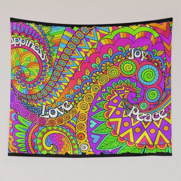 Item preview, Psychedelic Trippy Colorful Hippy Art designed and sold by Alondra.