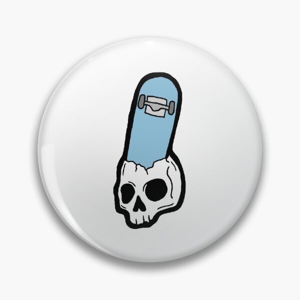 Item preview, skull head with skateboard designed and sold by oddwall.