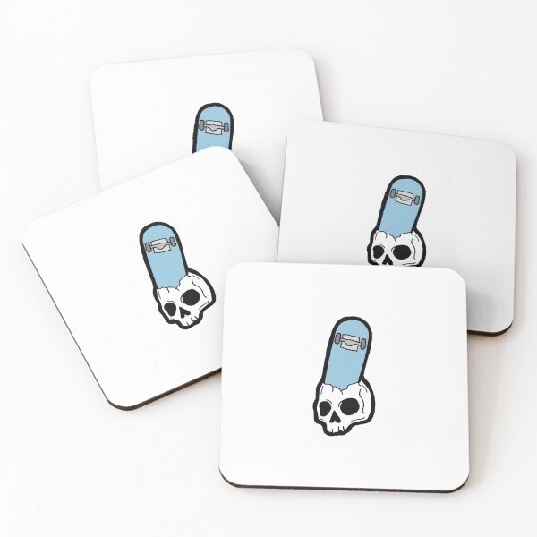 Item preview, skull head with skateboard designed and sold by oddwall.