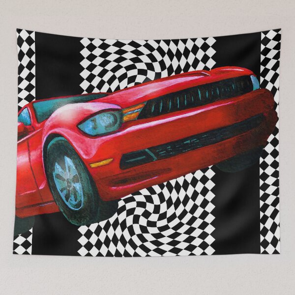 Item preview, Red Car Victory Lap designed and sold by Melissa J Barrett.