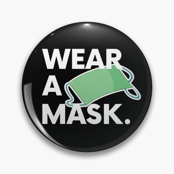 Artikelvorschau, WEAR A MASK WHITE TEXT GREEN GRAPHIC IMAGE  entworfen und verkauft von Redusedone.