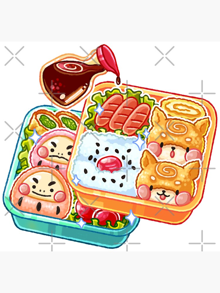 Bento Box Magnet Vinyl Magnet Cute Food Magnet Japanese Food Magnet Kawaii  Food Magnet Anime Food Japan Inspired Cartoon Food 