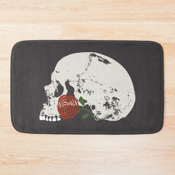 Item preview, Skull with red rose in crackle pattern. designed and sold by RawSunArt.
