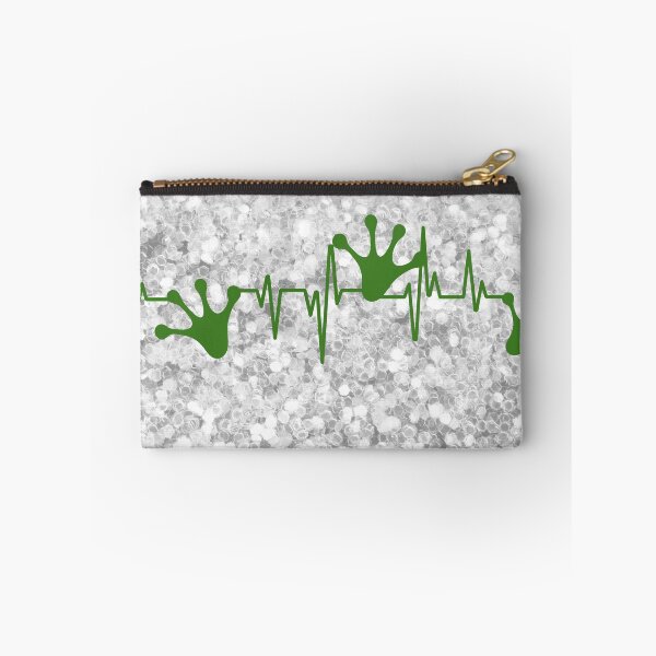 Item preview, Silver Glitter Frog Heartbeat. designed and sold by aboniteblanc.