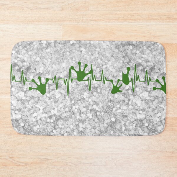 Item preview, Silver Glitter Frog Heartbeat. designed and sold by aboniteblanc.