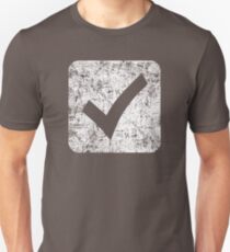 Kontrollkästchen - Weiß Slim Fit T-Shirt