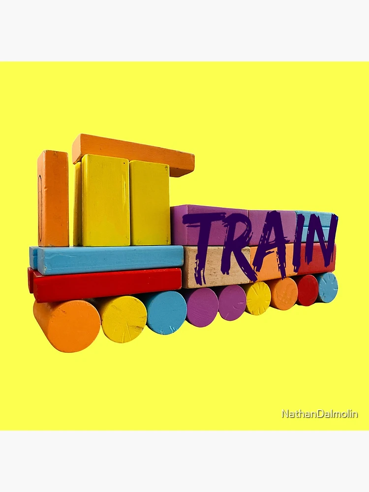 Thumbnail 4 of 4, Clock, Train blocks  designed and sold by Nathan Dal’Molin©️Designs .