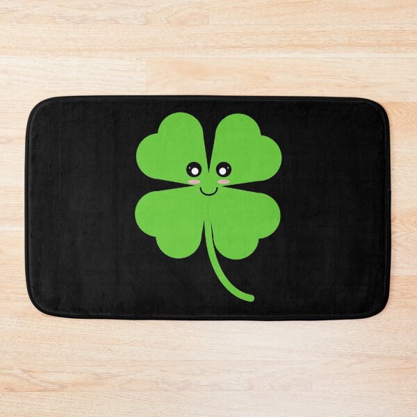 Item preview, Cute Lucky Shamrock in Black Background designed and sold by Kelly Leung.