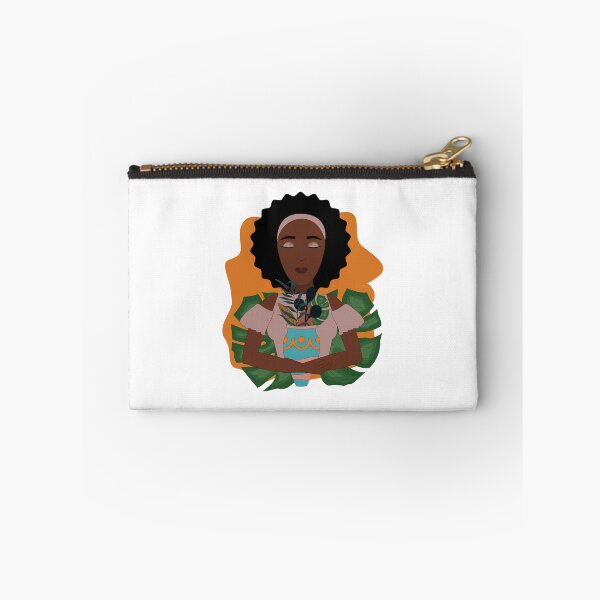 Item preview, Beauty African girl holding a vase of flowers, peaceful and calm  designed and sold by SGS-.