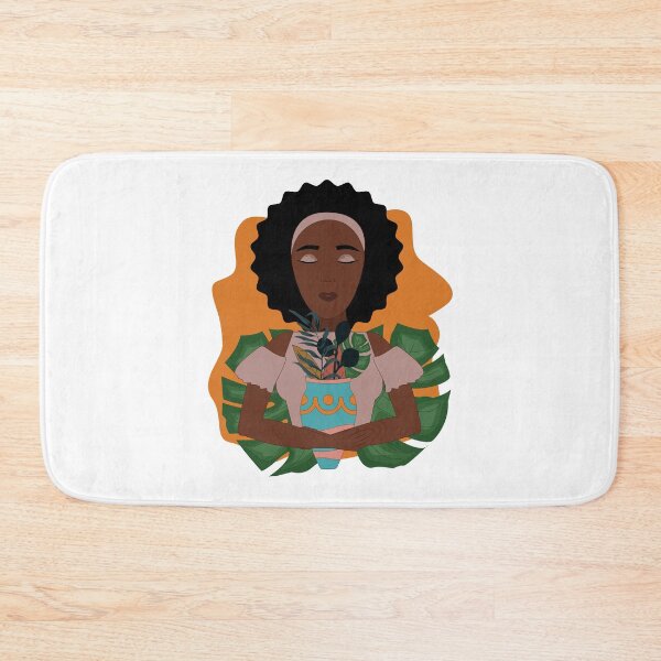Item preview, Beauty African girl holding a vase of flowers, peaceful and calm  designed and sold by SGS-.