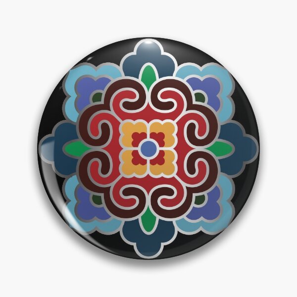 Item preview, Korean Traditional Silver Pattern Style 3 on Black BG designed and sold by FollowtheOrigin.