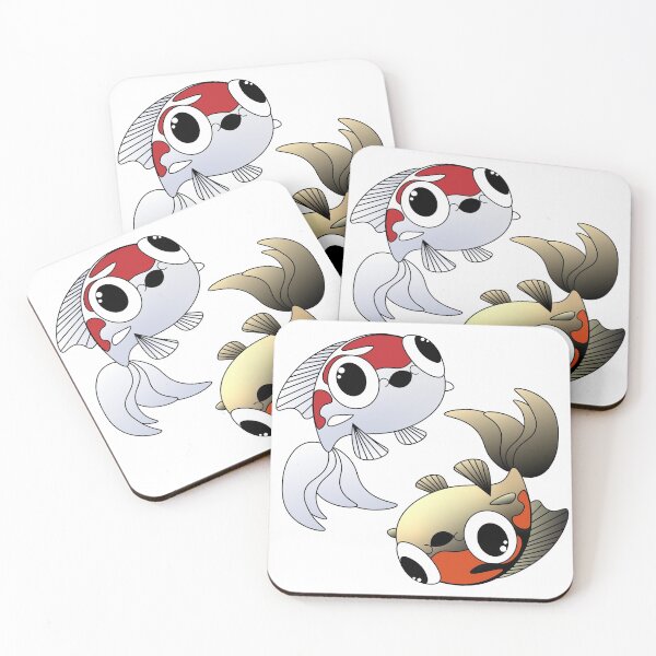 Item preview, Yin and Yang Cute and Derpy Koi Fish designed and sold by ACreativeFish.