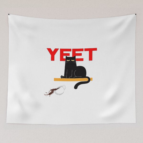 Item preview, Black Cat Yeeting A Mug designed and sold by Sabbaht.