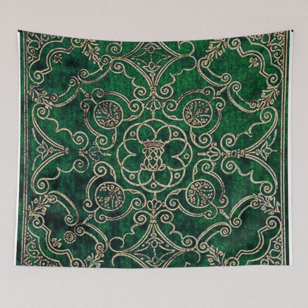 Item preview, Baroque green gold pattern designed and sold by Illium21.